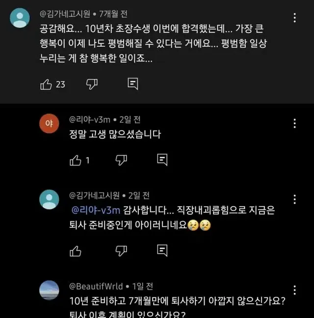 10년차 초장수생.. 합격 후 아이러니