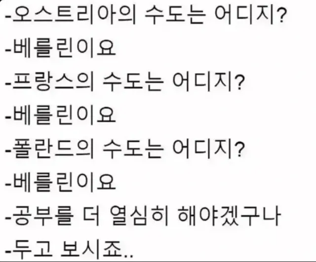 유럽 국가들의 수도.