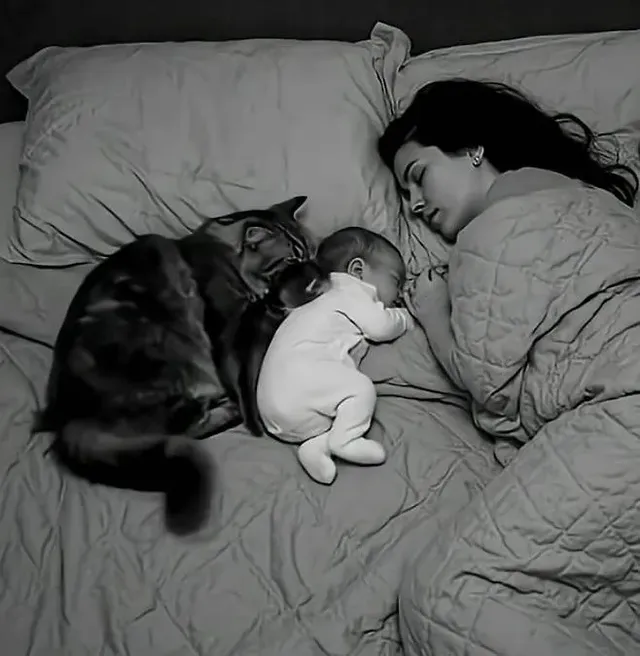 침대서 엄마랑 곤히 자고 있는 아기에게 1초 뒤 찾아 올 엄청난 행복