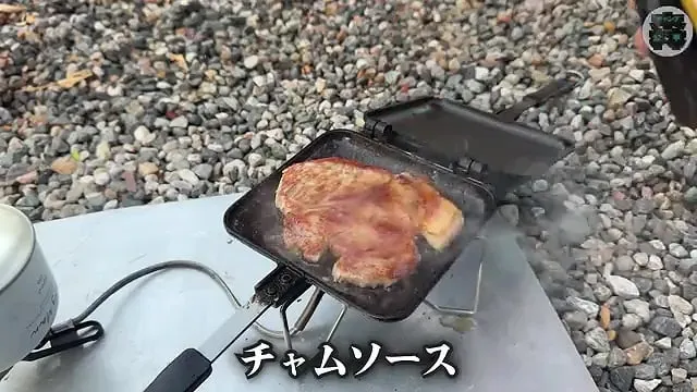 캠핑장에서 한식?을 해먹는 일본인