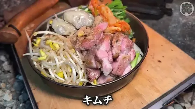 캠핑장에서 한식?을 해먹는 일본인