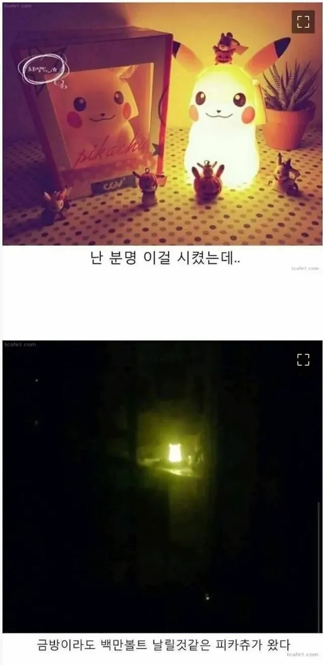 피카츄 조명 저세상 후기