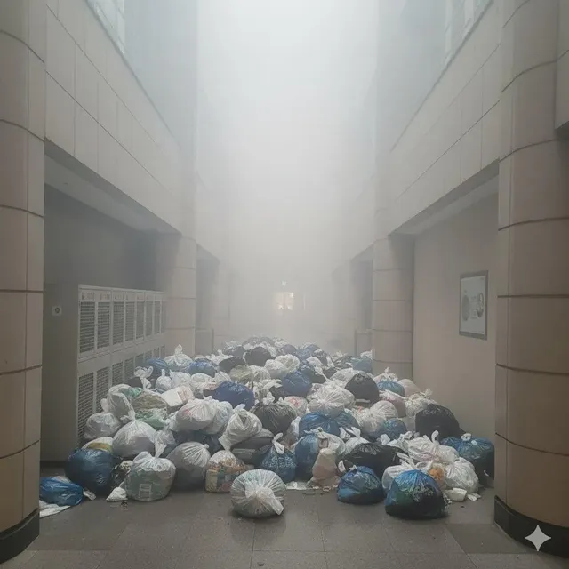 엘시티 분리수거장 방화 흡연충