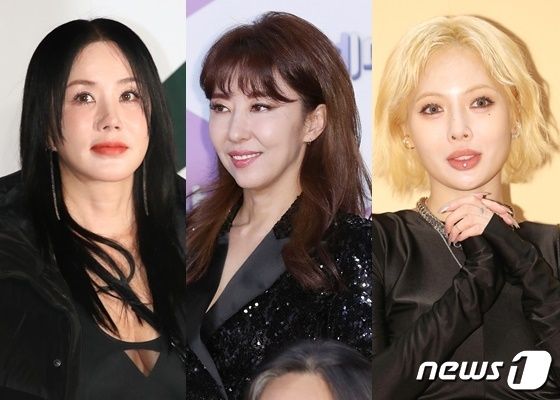(왼쪽부터) 엄정화, 김완선, 현아 ⓒ 뉴스1