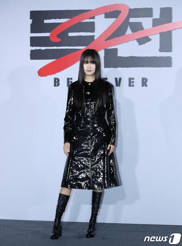 배우 한효주가 14일 서울 용산구 CGV 용산아이파크몰에서 열린 넷플릭스 영화 '독전2‘(감독 백종열) 제작보고회에서 포즈를 취하고 있다. ⓒ News1 권현진 기자