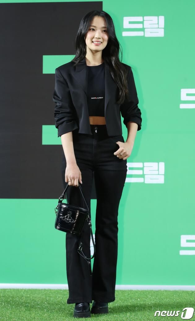 배우 김혜윤이 24일 서울 강남구 메가박스 코엑스에서 열린 영화 '드림'(감독 이병헌) VIP 시사회에서 포즈를 취하고 있다. ⓒ News1 권현진 기자