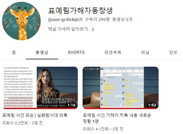 표씨가 거짓말을 하고 있다고 주장하는 내용을 담은 유튜브 영상들. / DBC뉴스