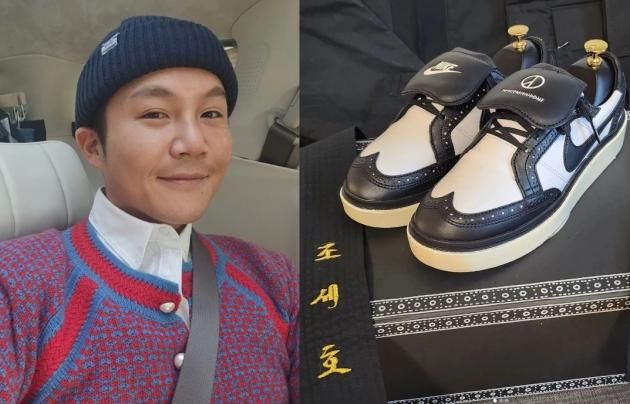 방송인 조세호가 지드래곤에게 받은 운동화. (인스타그램 갈무리) / DBC뉴스