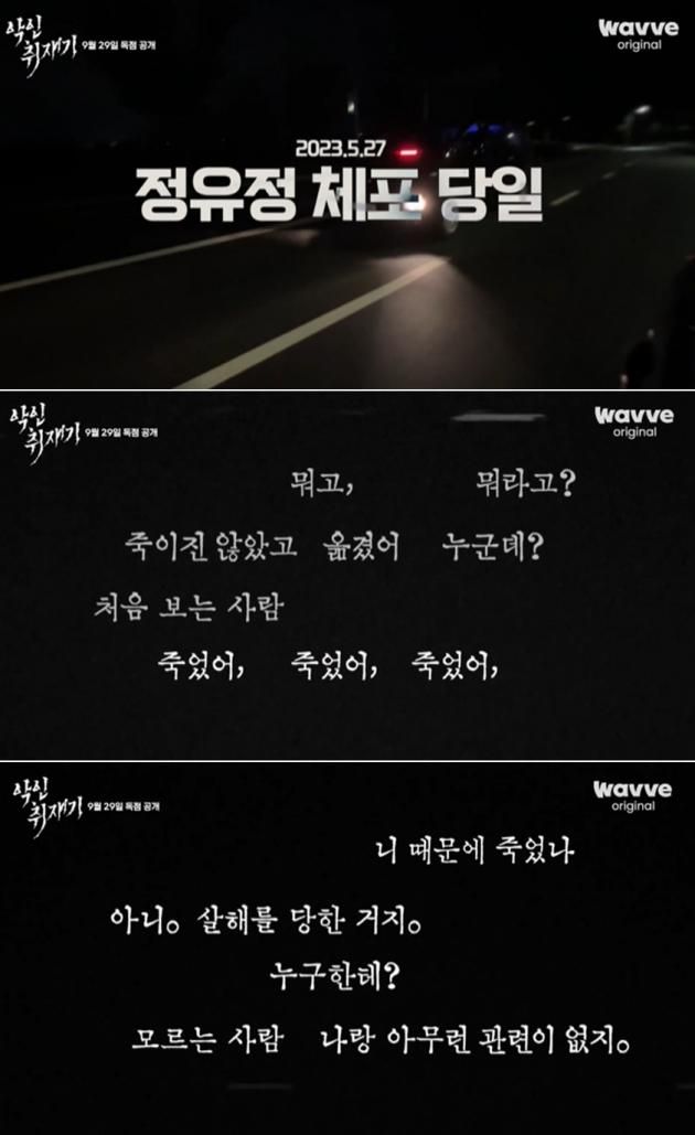 웨이브(Wavve) 다큐멘터리 '악인취재기' 영상 갈무리