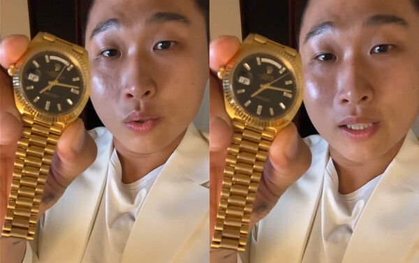 시계 초심이 돌아가는 것을 보여주는 스윙스 /사진=인스타그램