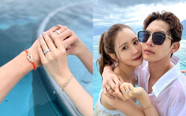 세븐, 이다해 부부의 웨딩링 자랑 /사진=인스타그램