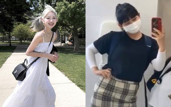 현재(왼쪽), 체중 감량 전 최준희 /사진=인스타그램