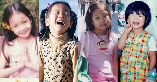 (왼쪽부터)리사, 지수, 제니, 로제의 어린 시절 /사진=로제 SNS