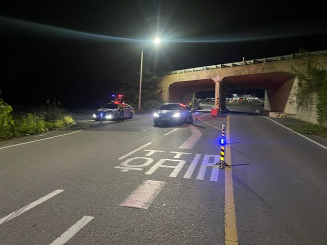 서천서가 실시한 음주운전 단속 모습