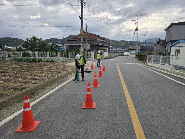 추부면 도로기반 지하시설물 전산화 추진