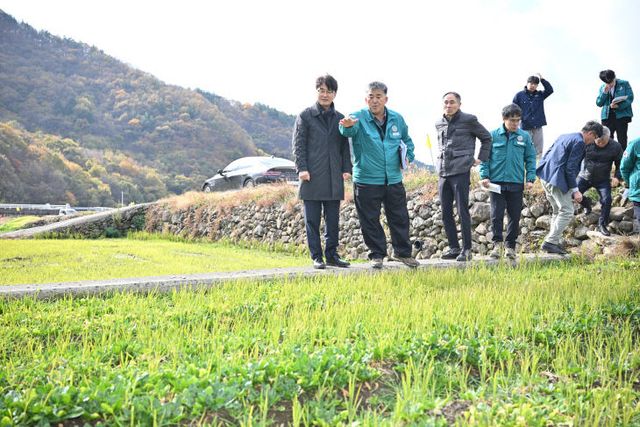 기획재정부 ‘남해군 시금치 습해 피해’현장방문