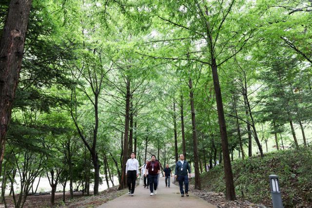 보도 2) 소선암 생태유람길을 둘러보는 유네스코 평가단