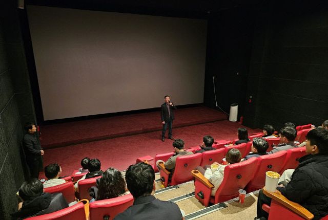 예산소방서 '작은영화관'에서 실시하는 직장교육