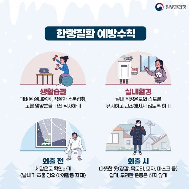 한랭질환 예방수칙