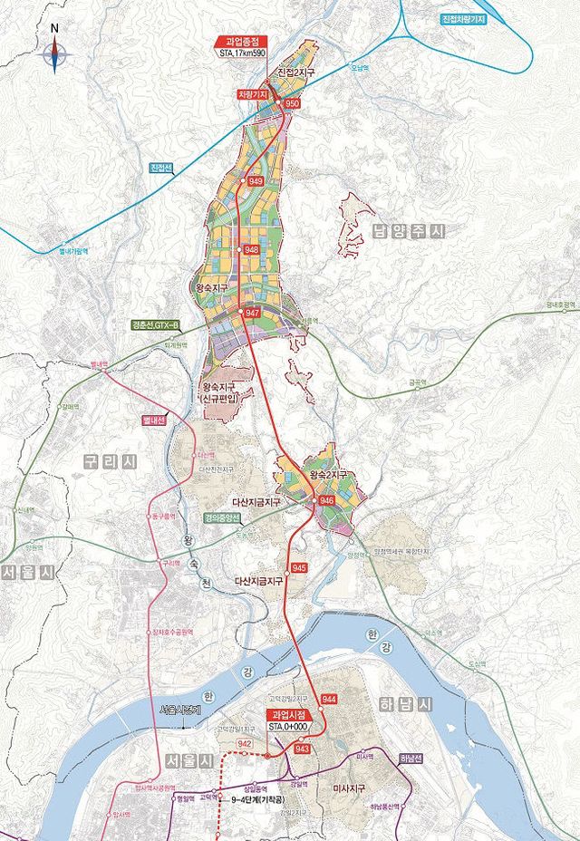 '강동하남남양주선' 기본계획 대광위 승인, 2031년 개통 목표