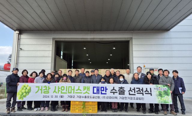 거창 샤인머스캣 대단 수출 선적식