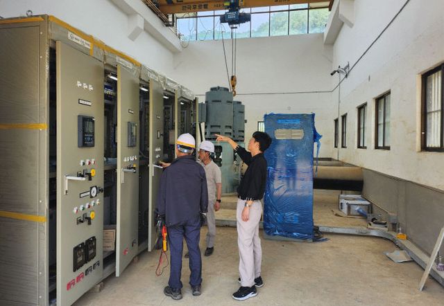 만수리 배수장 현장점검 사진