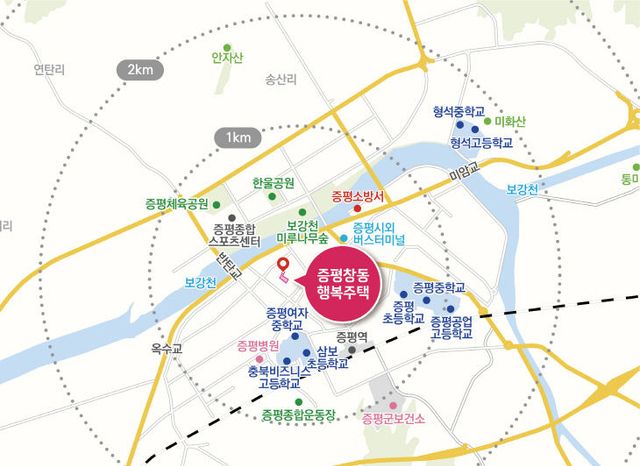 240927_보도자료_LH충북본부_증평창동 행복주택 위치도