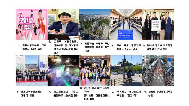 1. 부평구, 공직자가 뽑은 2024년 10대 희망뉴스 선정