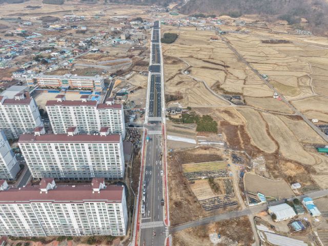 용강주공~용두마을간 도시계획도로 임시 개통 (5)