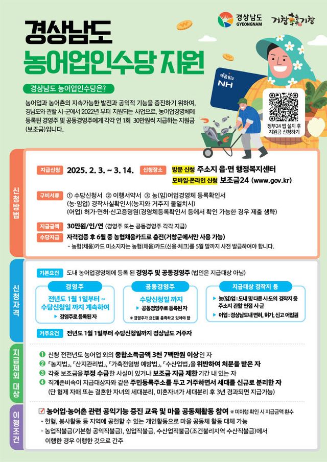 2025년 농어업인수당 관련사진