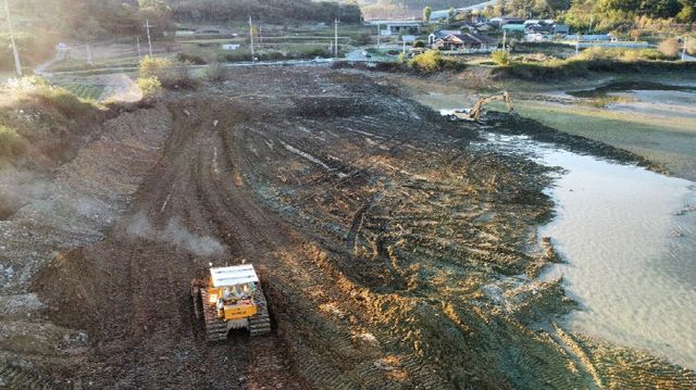 저수지 준설- 곡성 금단저수지