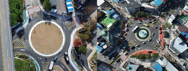 산청읍 회전교차로와 거창 대동리 회전교차로