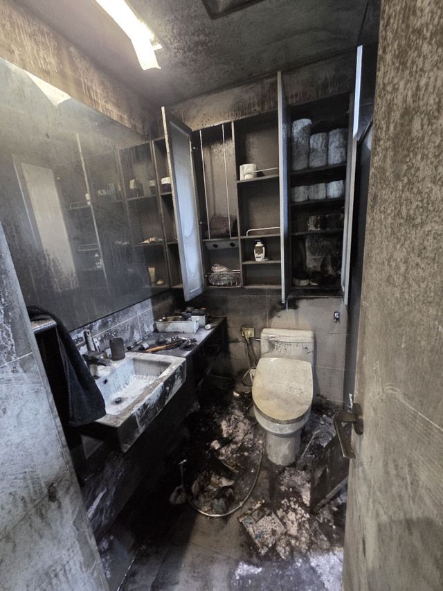 산울동 오피스텔 화재 사진