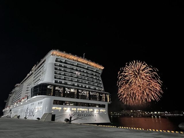 MSC벨리시마호 영도 터미널 기항 사진