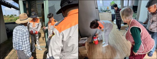 당진소방서 의용소방대, 취약계층에 소화기 보급