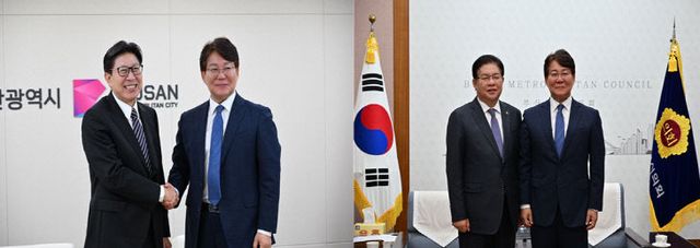 박형준 시장 및 안성민 의장 회동 사진