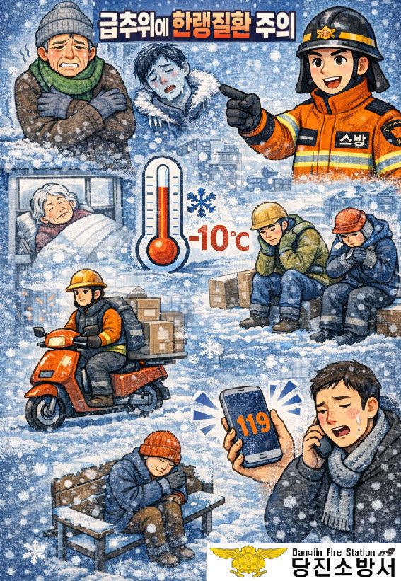 당진소방서, 한파 앞두고 한랭질환 주의 당부