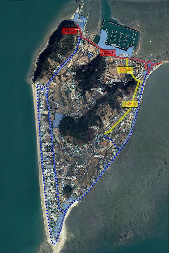 경기도, 제부도 해안도로 개설사업위치도