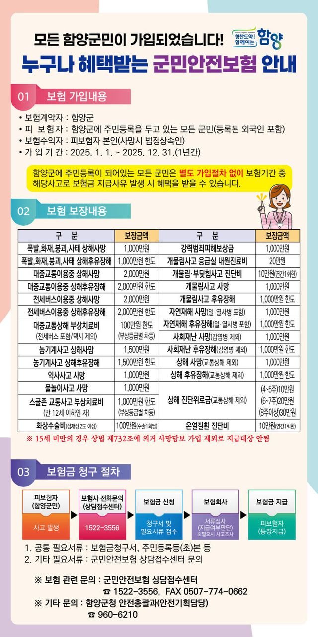 군민안전보험 안내문