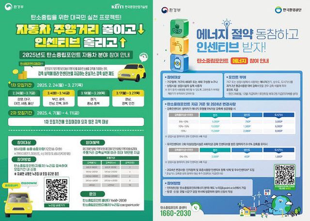 양주시, '탄소중립포인트제(에너지, 자동차) 참여자' 모집