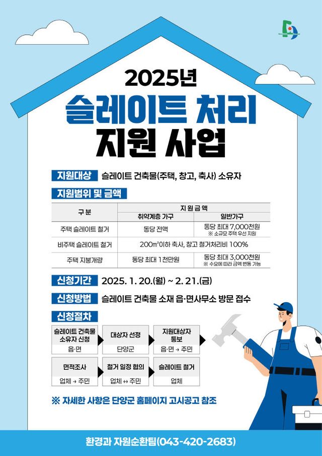 보도 2) 슬레이트 처리사업 포스터