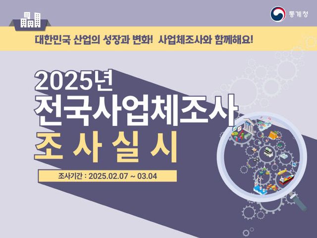 2025년 전국사업체조사 포스터