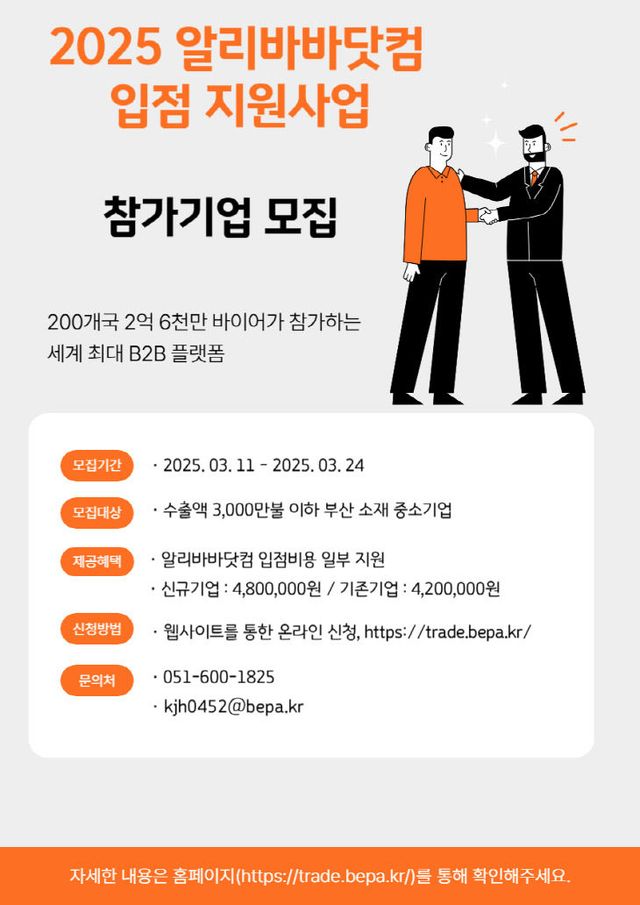 온라인 플랫폼 '알리바바닷컴' 입점 확대 지원