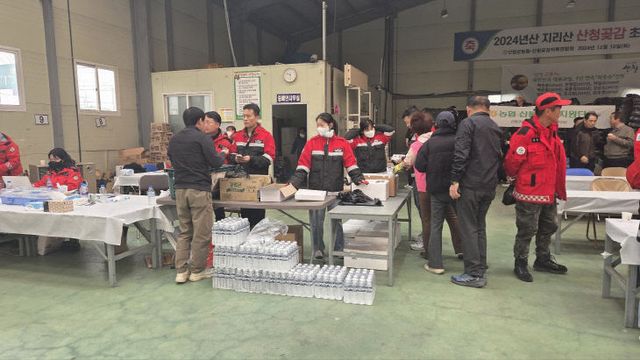 정 산악회 시산제 물품(850인분) 산청 산불 지원