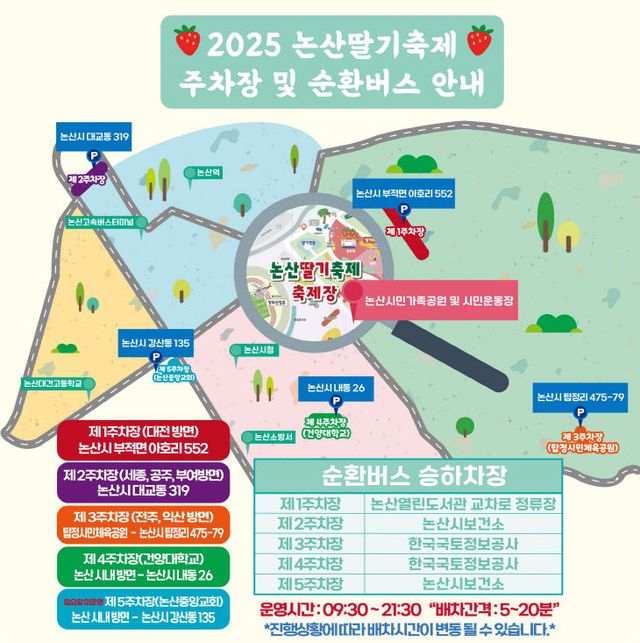 2025 논산딸기축제 주차장