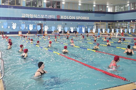 아쿠아로빅 강습 사진