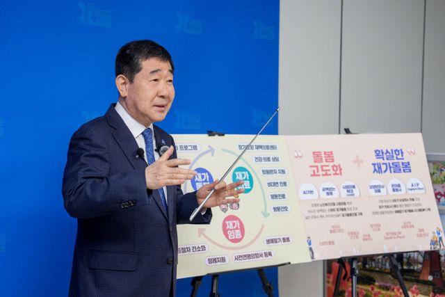 증평형 노인복지모델 고도화 브리핑하는 이재영 증평군수 2