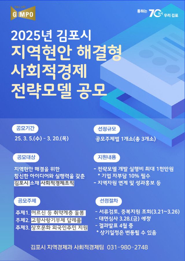 포스터(사회적경제 전략모델 공모)