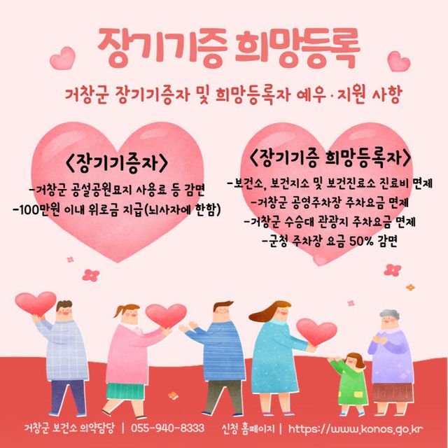 거창군장기기증희망등록포스터