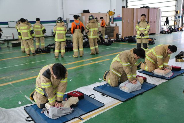 서천소방서가 실시한 상반기 소방전술훈련 평가